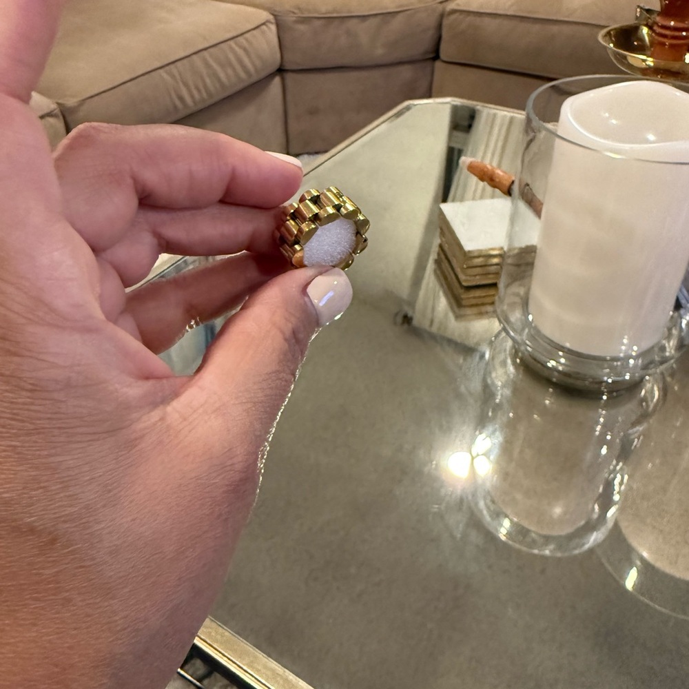 Gold Watch Link Ring